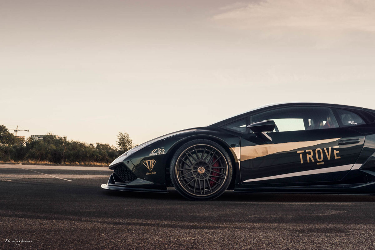 Liberty Walk Lamborghini Huracan with Brixton Forged VL7 Targa Series Wheels by MWDesign Technik